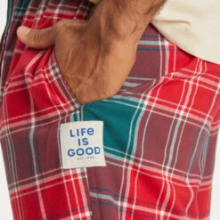 LIFE IS GOOD Men's Holiday Plaid Classic Sleep Pants 8 LIFE IS GOOD Men's Holiday Plaid Classic Sleep Pants -Fam By Style 2082632 601 alt3