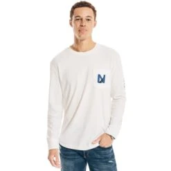 NAUTICA Men's Sustainably Crafted Long-Sleeve Graphic Tee