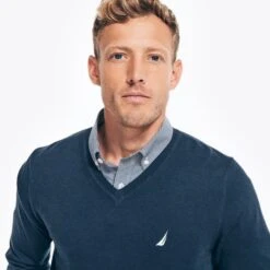 NAUTICA Men's Navtech V-Neck Sweater -Fam By Style 2082690 402 alt2