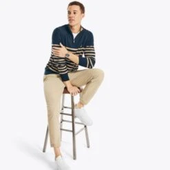 NAUTICA Men's Navtech 1/4-Zip Sweater -Fam By Style 2082692 402 alt2