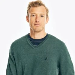 NAUTICA Men's Navtech V-Neck Sweater 6 NAUTICA Men's Navtech V-Neck Sweater -Fam By Style 2083718 302 alt2