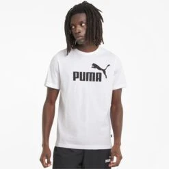 PUMA Men's Essentials Short-Sleeve Logo Tee -Fam By Style 2084029 101 alt2