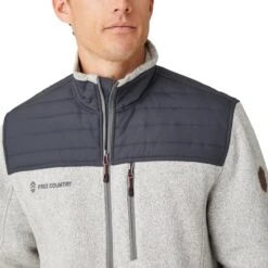 FREE COUNTRY Men's Frore Sweater Knit Fleece Jacket 8 FREE COUNTRY Men's Frore Sweater Knit Fleece Jacket -Fam By Style 2084073 004 alt3