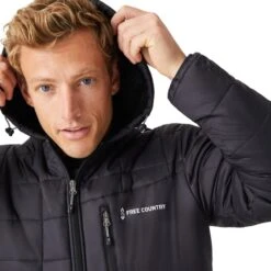 FREE COUNTRY Men's FreeCycle Bedrock Sherpa Lined Puffer Jacket -Fam By Style 2084077 001 alt4