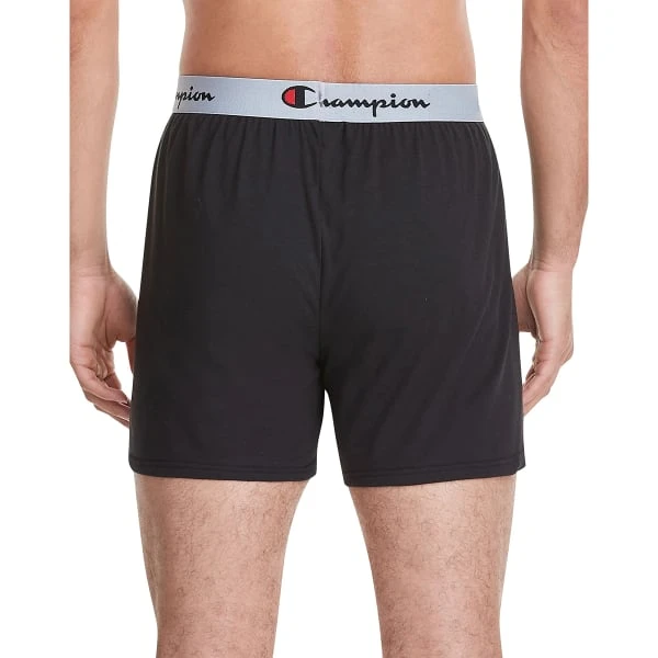 CHAMPION Men's Everyday Cotton Stretch Boxers, 3 Pairs 4 CHAMPION Men's Everyday Cotton Stretch Boxers, 3 Pairs - Image 4