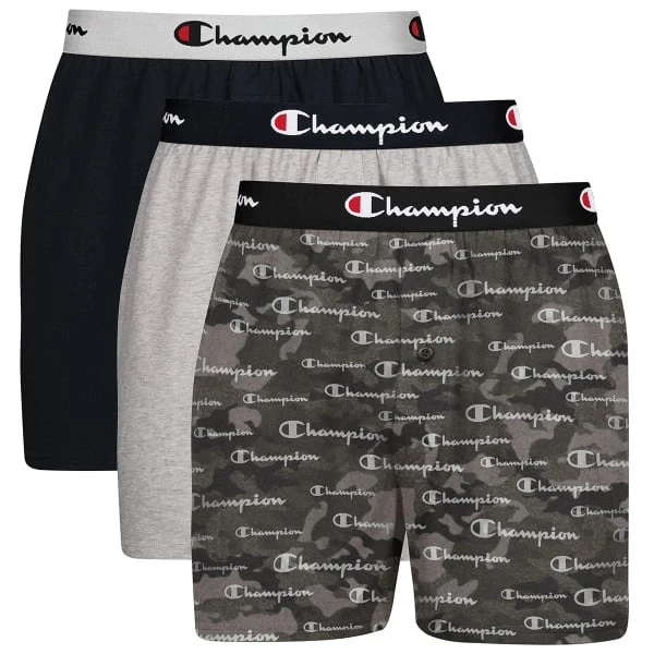 CHAMPION Men's Everyday Cotton Stretch Boxers, 3 Pairs 1 CHAMPION Men's Everyday Cotton Stretch Boxers, 3 Pairs