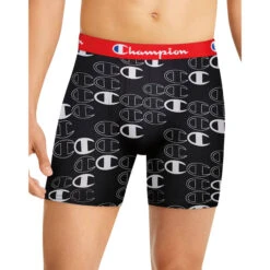 CHAMPION Men's Lightweight Stretch Boxer Brief, 3 Pack -Fam By Style 2084150 001 alt2