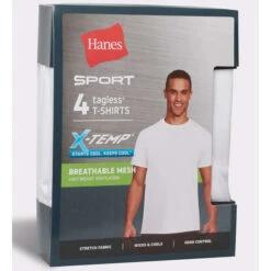 HANES Ultimate Men's X-Temp Mesh Crewneck Undershirts, 4-Pack Extended Size 9 HANES Ultimate Men's X-Temp Mesh Crewneck Undershirts, 4-Pack Extended Size -Fam By Style 2084155 101 alt4