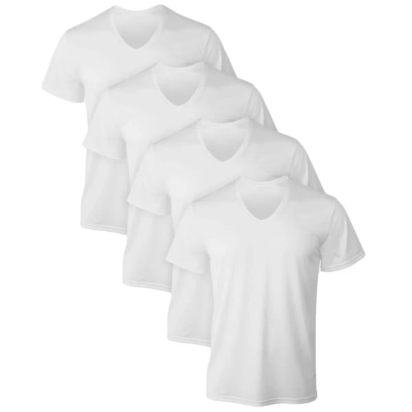 HANES Ultimate Men's X-Temp Mesh V-Neck Undershirts, 4-Pack Extended Size 1 HANES Ultimate Men's X-Temp Mesh V-Neck Undershirts, 4-Pack Extended Size