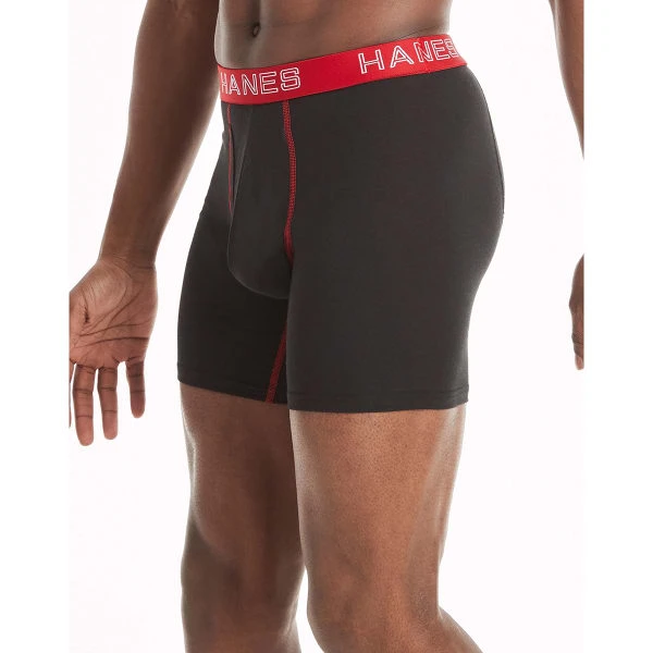 HANES Ultimate Men's Stretch Boxer Briefs, 5-Pack Extended Size 4 HANES Ultimate Men's Stretch Boxer Briefs, 5-Pack Extended Size - Image 4