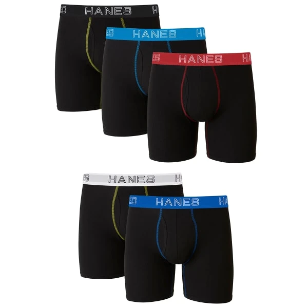 HANES Ultimate Men's Stretch Boxer Briefs, 5-Pack Extended Size 1 HANES Ultimate Men's Stretch Boxer Briefs, 5-Pack Extended Size