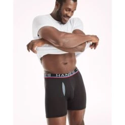 HANES SPORT Men's Total Support Pouch X-Temp Cooling Boxer Briefs, 4-Pack -Fam By Style 2084164 001 alt2