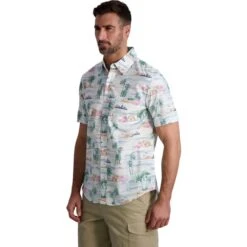 CHAPS Men's Coastland Chambray Short-Sleeve Shirt -Fam By Style 2084246 101 alt2