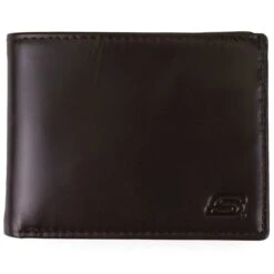 SKECHERS Men's Smooth Leather Slimfold Wallet