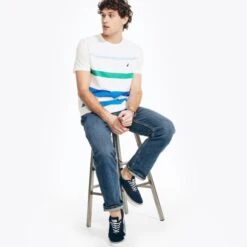 NAUTICA Men's Striped Short-Sleeve Crewneck Tee -Fam By Style 2086137 101 alt3