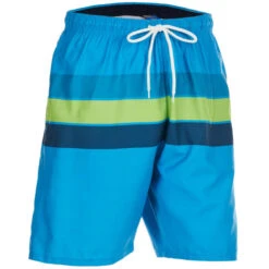 BCC Men's Tri-Stripe 7" Volley Swim Shorts