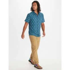 MARMOT Men's Aerobora Novelty Short-Sleeve Shirt -Fam By Style 2086406 460 alt3