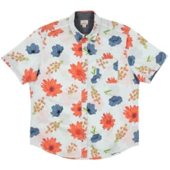 BURNSIDE Young Men's Short-Sleeve Button Down Shirt