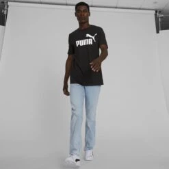 PUMA Men's Essentials Short-Sleeve Heather Tee -Fam By Style 2087359 001 alt6