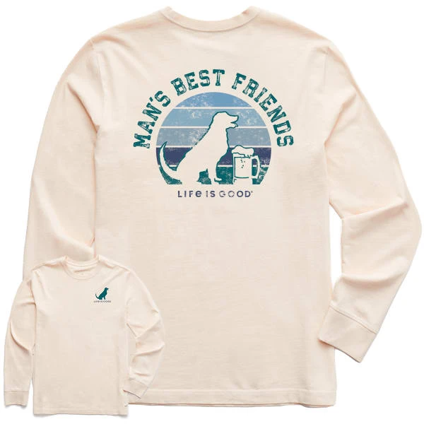 LIFE IS GOOD Men's Man's Best Friends Long-Sleeve Crusher-LITE Tee 1 LIFE IS GOOD Men's Man's Best Friends Long-Sleeve Crusher-LITE Tee