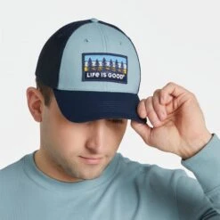 LIFE IS GOOD Tree Patch Hard Mesh Back Cap -Fam By Style 2087646 401 alt3