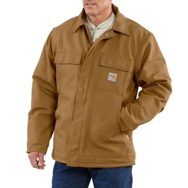 CARHARTT Men's 101618 Flame Resistant Loose Fit Firm Duck Insulated Traditional Coat 2 CARHARTT Men's 101618 Flame Resistant Loose Fit Firm Duck Insulated Traditional Coat - Image 2