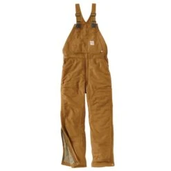 CARHARTT Men's 101626 Flame Resistant Loose Fit Duck Insulated Bib Overall