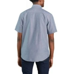 CARHARTT Men's 104369 Loose Fit Midweight Chambray Short-Sleeve Shirt, Extended Sizes 5 CARHARTT Men's 104369 Loose Fit Midweight Chambray Short-Sleeve Shirt, Extended Sizes -Fam By Style 2089865 474 alt2