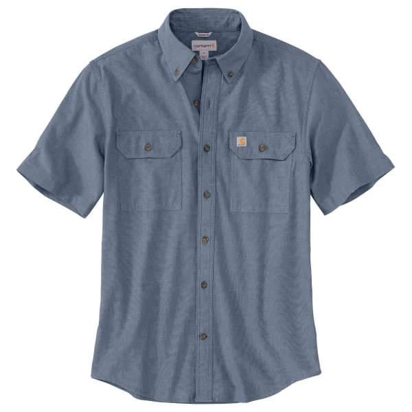 CARHARTT Men's 104369 Loose Fit Midweight Chambray Short-Sleeve Shirt, Extended Sizes 1 CARHARTT Men's 104369 Loose Fit Midweight Chambray Short-Sleeve Shirt, Extended Sizes