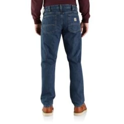 CARHARTT Men's 104942 Relaxed Fit Flannel-Lined 5-Pocket Jeans, Extended Sizes -Fam By Style 2089893 439 alt3