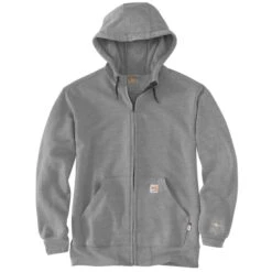 CARHARTT Men's 104982 Flame Resistant Force Loose Fit Midweight Full-Zip Sweatshirt, Extended Sizes
