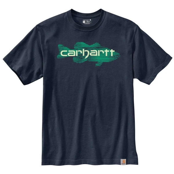 CARHARTT Men's 105717 Loose Fit Heavyweight Short-Sleeve Fish Graphic Tee, Extended Sizes 1 CARHARTT Men's 105717 Loose Fit Heavyweight Short-Sleeve Fish Graphic Tee, Extended Sizes