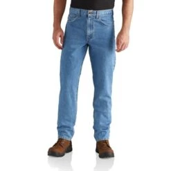 CARHARTT Men's B18 Straight Fit Heavyweight 5-Pocket Tapered Jean, Extended Sizes -Fam By Style 2089992 457 alt2