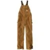 CARHARTT Men's R37 Loose Fit Firm Duck Bib Overall, Extended Sizes