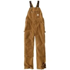 CARHARTT Men's R37 Loose Fit Firm Duck Bib Overall, Extended Sizes