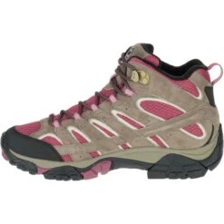 MERRELL Women's Moab 2 Mid Waterproof Hiking Boots, Boulder/ Blush 11 MERRELL Women's Moab 2 Mid Waterproof Hiking Boots, Boulder/ Blush -Fam By Style 2033039 201 alt4