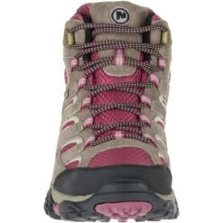 MERRELL Women's Moab 2 Mid Waterproof Hiking Boots, Boulder/ Blush 12 MERRELL Women's Moab 2 Mid Waterproof Hiking Boots, Boulder/ Blush -Fam By Style 2033039 201 alt5