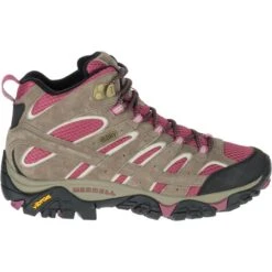 MERRELL Women's Moab 2 Mid Waterproof Hiking Boots, Boulder/ Blush 13 MERRELL Women's Moab 2 Mid Waterproof Hiking Boots, Boulder/ Blush -Fam By Style 2033039 201 alt6
