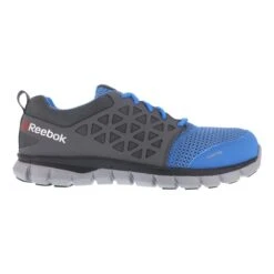 REEBOK WORK Women's Sublite Cushion Work Alloy Toe Work Shoes, Blue/ Grey -Fam By Style 2033645 408 alt4