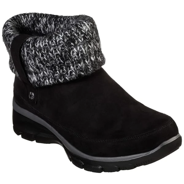 SKECHERS Women's Easy Going Heighten Fold Over Knit Collar Bootie 1 SKECHERS Women's Easy Going Heighten Fold Over Knit Collar Bootie