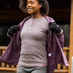 EMS Women's Lakeside Waffle Long-Sleeve Henley -Fam By Style 2062028 006 alt3