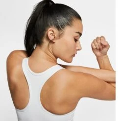 NIKE Women's Medium-Support Nike Swoosh Sports Bra -Fam By Style 2065007 101 alt5