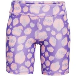 UNDER ARMOUR Girls' HeatGear Armour AOP Bike Shorts