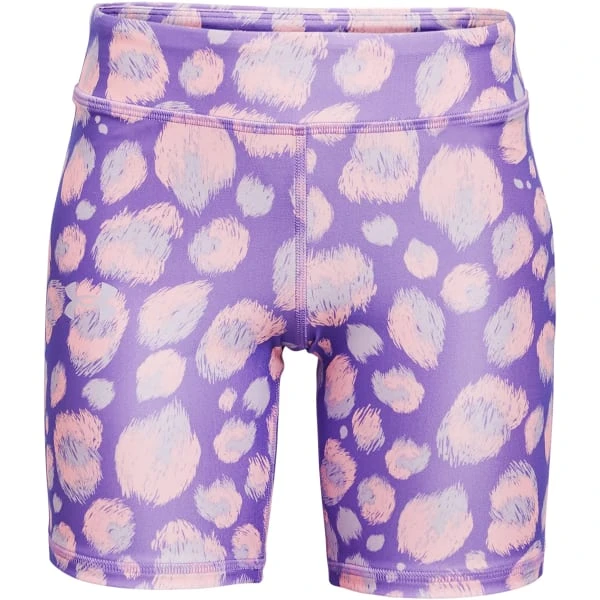 UNDER ARMOUR Girls' HeatGear Armour AOP Bike Shorts 1 UNDER ARMOUR Girls' HeatGear Armour AOP Bike Shorts
