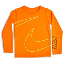 NIKE Boys' Split Swoosh Thermal Long Sleeve Dri-FIT Tee