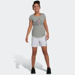 ADIDAS Girls' 5 In. Mesh Shorts -Fam By Style 2074398 101 alt2