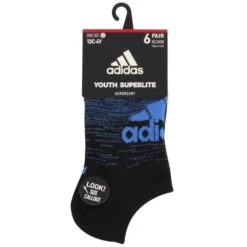 ADIDAS Boys' No Show Socks, 6 Pairs -Fam By Style 2074402 001 alt2