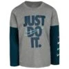 NIKE Boys' Sports Performance Long Sleeve 2-Fer Tee