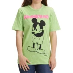 DISNEY Juniors' Grumpy Mickey Short Sleeve Graphic Tee