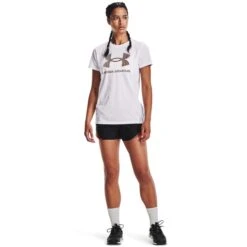 UNDER ARMOUR Women's UA Sportstyle Short Sleeve Graphic Tee -Fam By Style 2075004 101 alt5